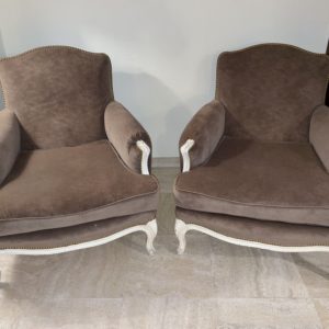 2 Grands fauteuils en Alcantara