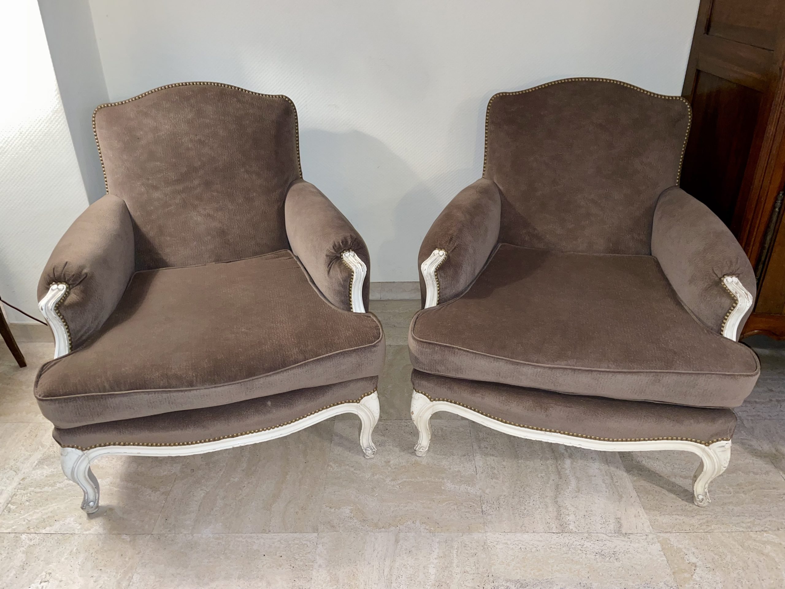 2 Grands fauteuils en Alcantara