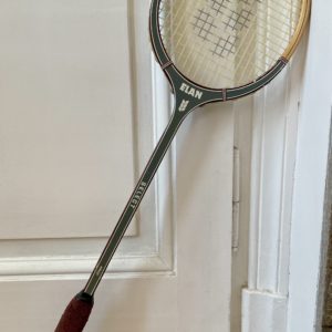 Ancienne raquette de Squash en bois Elan, vintage.