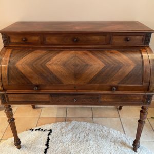 Bureau ancien à cylindre en bois de rose